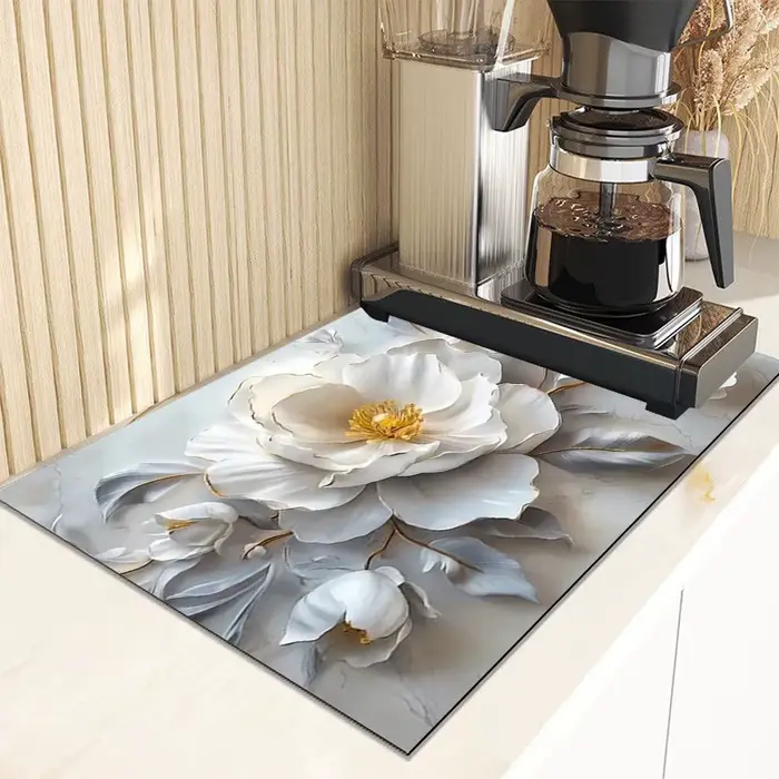 Tapis de séchage de vaisselle tapis de vaisselle super absorbant tapis de cuisine de séchage avec ta