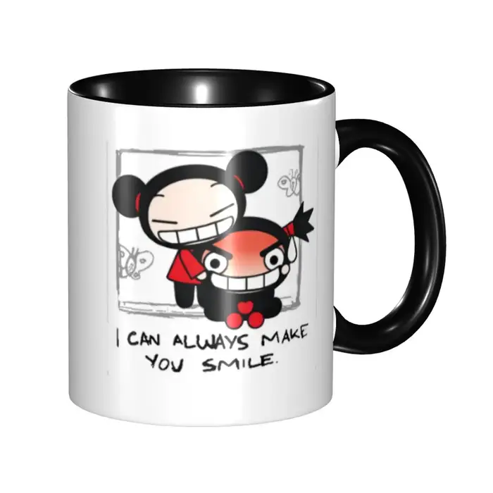 Pucca drôle amour tasse à café bricolage personnalisé Anime Manga tasse en céramique tasse cadeau cr