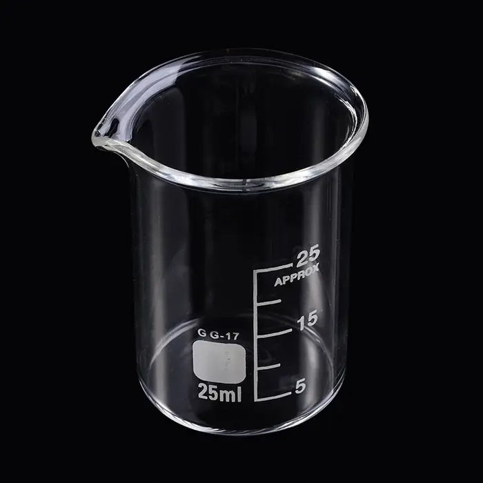 5 pièces/ensemble 5/10/25/50/100ml bécher en verre laboratoire tasse à mesurer verrerie pour école étude