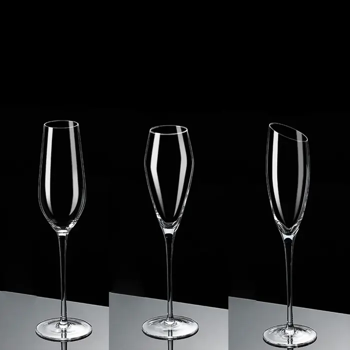Flûte à Champagne en Clip Soufflé à la Main