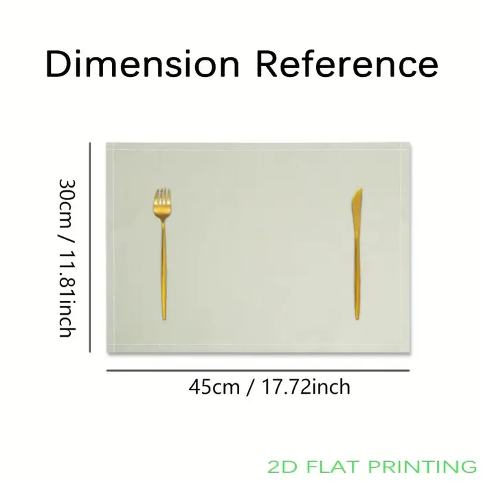 Sets de table imprimés feuilles d'or