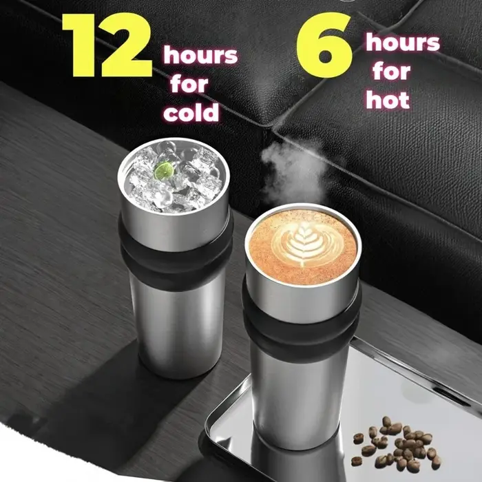 Thermos de voyage 700 ml/23 oz avec paille et couvercle anti-fuite