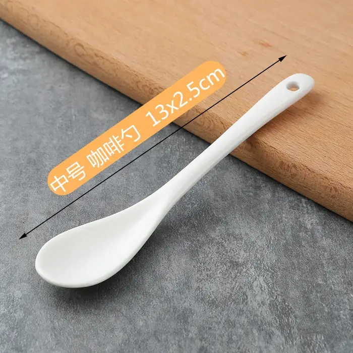 Mini Cuillères en Céramique pour Épices et Café, en Porcelaine, 8cm, 10cm, 12cm, 13cm, 50 Pièces
