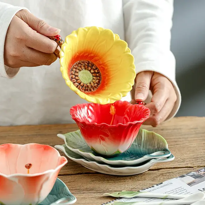 Tasse à fleur de soleil de 180ML